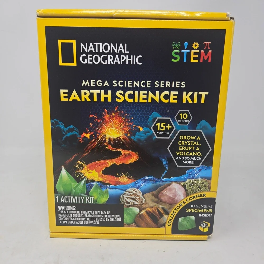 National Geographic Earth Science Kit Mega Science Series 15+ STEM Activities